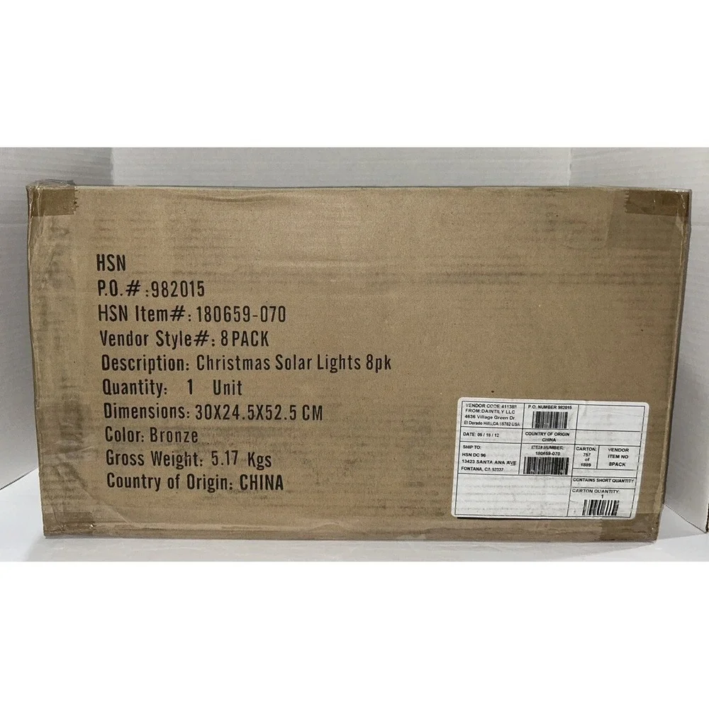 Solar Lights Regular And Christmas Option 2‎ In 1 Brand New 8 Outdoor Sidewalk